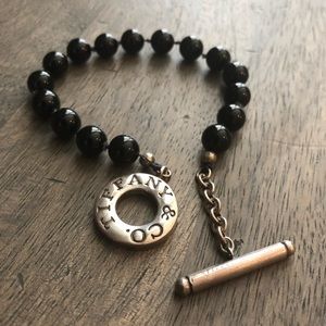 Tiffany & Co. Onyx Bead Toggle Bracelet